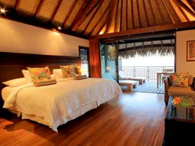 bedroom 2 - hotel hilton moorea lagoon resort and spa - moorea, french polynesia