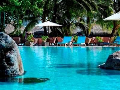 outdoor pool 1 - hotel hilton moorea lagoon resort and spa - moorea, french polynesia