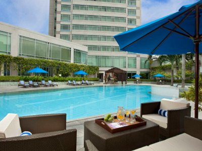 outdoor pool - hotel ascott makati - manila, philippines