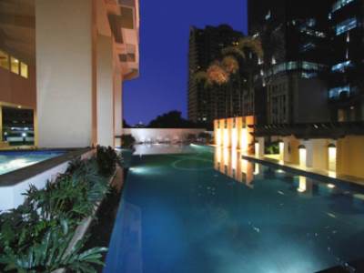 outdoor pool - hotel exchange regency - manila, philippines