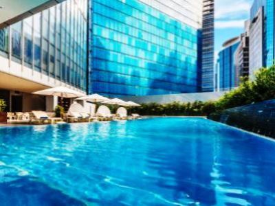 outdoor pool - hotel ascott bonifacio global city - manila, philippines