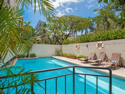 outdoor pool - hotel somerset olympia makati - manila, philippines