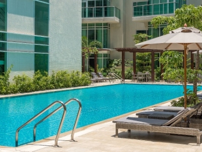 outdoor pool - hotel aruga apartments by rockwell - manila, philippines