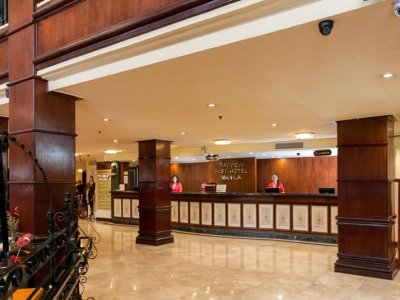 lobby - hotel bayview park - manila, philippines