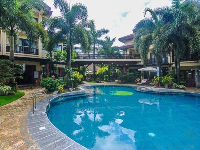 outdoor pool - hotel boracay tropics resort - boracay island, philippines