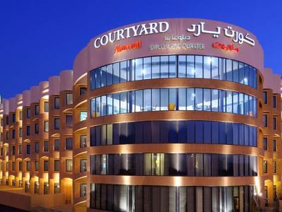 exterior view - hotel courtyard riyadh diplomatic quarter - riyadh, saudi arabia