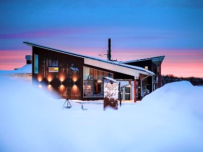 exterior view - hotel camp ripan - kiruna, sweden