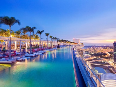 outdoor pool - hotel marina bay sands - singapore, singapore