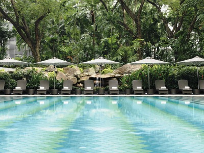 outdoor pool - hotel ritz carlton millenia - singapore, singapore