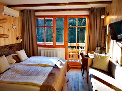 bedroom - hotel ribno alpine hotel - bled, slovenia