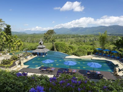 outdoor pool 1 - hotel anantara golden triangle elephant camp - chiang rai, thailand