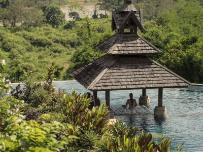 outdoor pool 2 - hotel anantara golden triangle elephant camp - chiang rai, thailand
