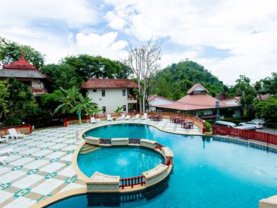 outdoor pool - hotel ao nang bay resort - krabi, thailand
