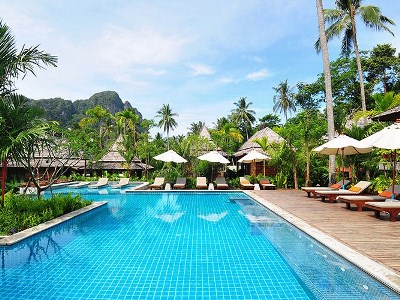 outdoor pool - hotel aonang phu pimaan - krabi, thailand