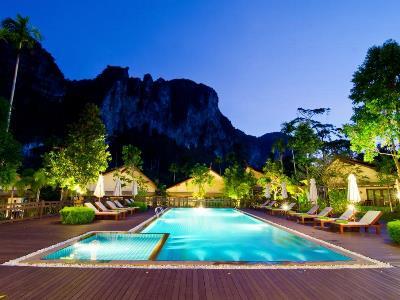 outdoor pool - hotel aonang phu petra resort - krabi, thailand