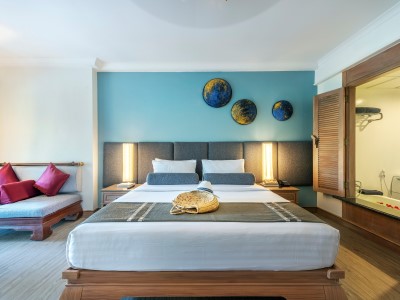 bedroom 1 - hotel chada thai village resort - krabi, thailand