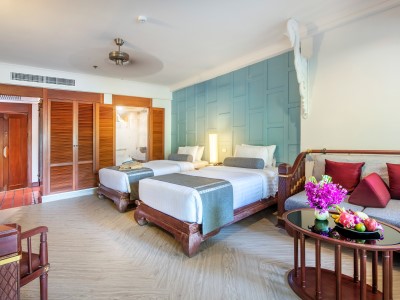 bedroom 11 - hotel chada thai village resort - krabi, thailand