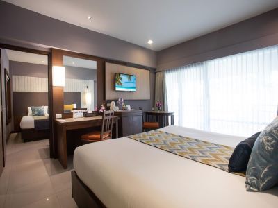 standard bedroom - hotel patong merlin - phuket island, thailand