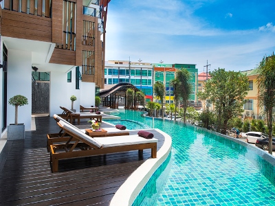 outdoor pool 1 - hotel the lunar patong - phuket island, thailand