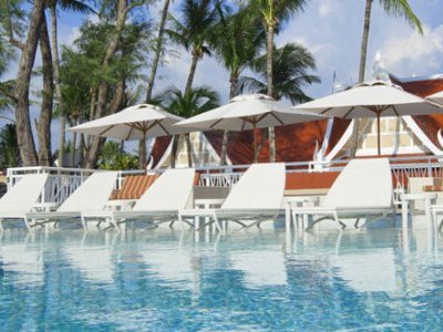 outdoor pool - hotel angsana laguna - phuket island, thailand