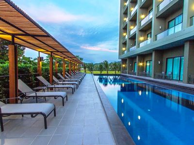 outdoor pool - hotel marina express-aviator-airport - phuket island, thailand