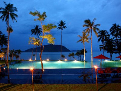 outdoor pool - hotel vijitt resort - phuket island, thailand