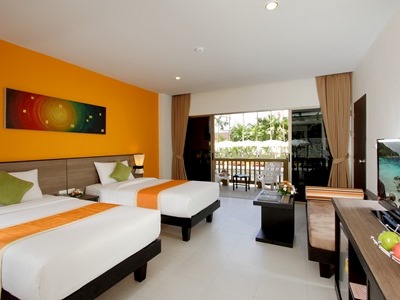 bedroom 1 - hotel kata sea breeze resort - phuket island, thailand