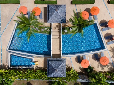 outdoor pool - hotel kata sea breeze resort - phuket island, thailand