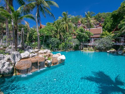 outdoor pool - hotel thavorn beach village - phuket island, thailand