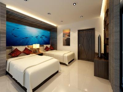 bedroom 1 - hotel the marina phuket hotel - phuket island, thailand
