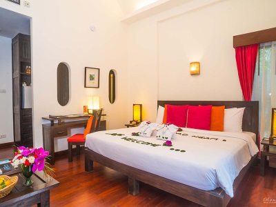 bedroom 1 - hotel baan haad ngam boutique resort - koh samui island, thailand