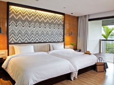 bedroom - hotel sareeraya villas - koh samui island, thailand