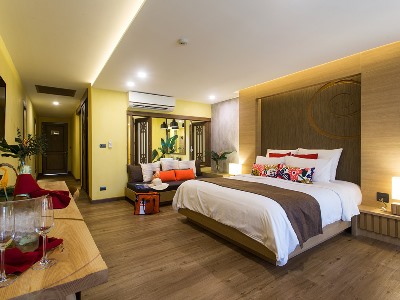 bedroom - hotel new star beach - koh samui island, thailand