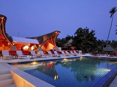 outdoor pool - hotel beach republic - koh samui island, thailand