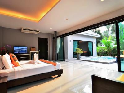 bedroom - hotel chaweng noi pool villa - koh samui island, thailand