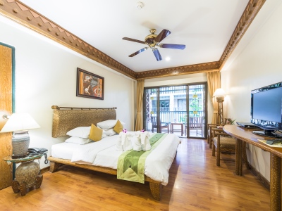 bedroom - hotel chaba cabana beach resort - koh samui island, thailand
