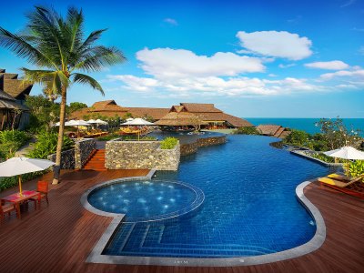 outdoor pool - hotel nora buri resort - koh samui island, thailand
