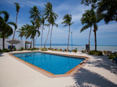 outdoor pool - hotel lime n soda beachfront resort - koh pha ngan, thailand
