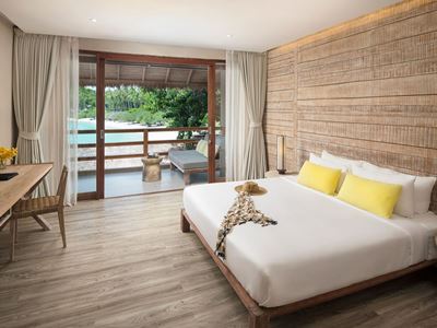 bedroom 1 - hotel the beach club by haadtien - koh tao, thailand
