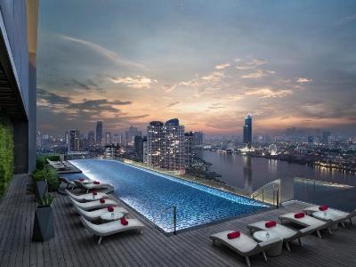 outdoor pool - hotel avani+ riverside bangkok - bangkok, thailand