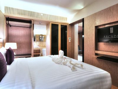 bedroom 1 - hotel arcadia suites - bangkok, thailand