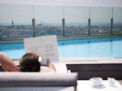 outdoor pool 1 - hotel marmara pera - istanbul, turkey