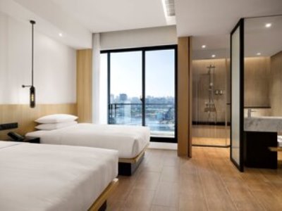 bedroom 2 - hotel fairfield by marriott taichung - taichung, taiwan