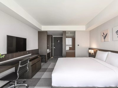 bedroom 1 - hotel lakeshore hotel tainan - tainan, taiwan