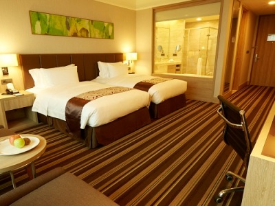 bedroom - hotel fullon taoyuan airport mrt a8 - taoyuan, taiwan