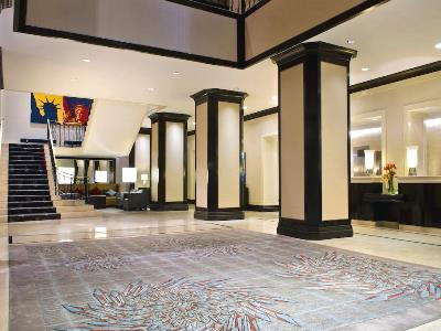 lobby - hotel new york marriott downtown - new york, united states of america