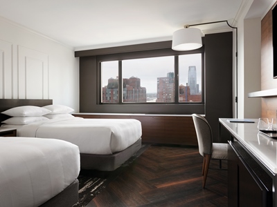 bedroom 1 - hotel new york marriott downtown - new york, united states of america