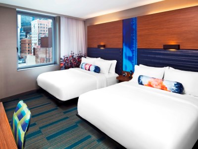 bedroom 1 - hotel aloft manhattan downtown-financial dist - new york, united states of america