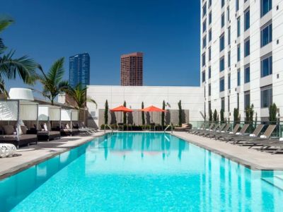 outdoor pool 1 - hotel courtyard los angeles l.a. live - los angeles, united states of america