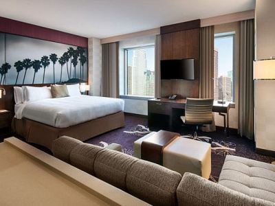 bedroom - hotel residence inn los angeles l.a. live - los angeles, united states of america